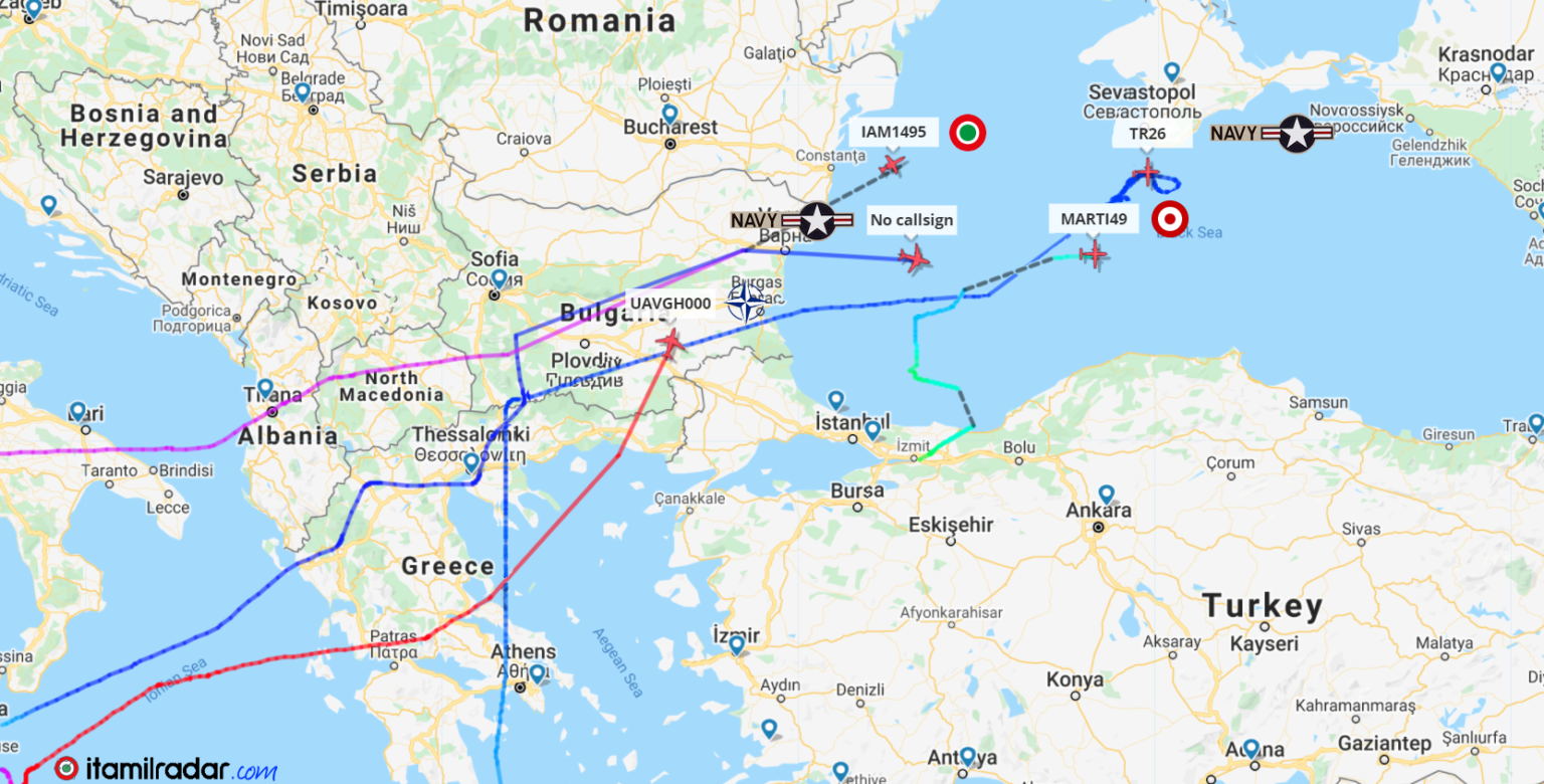 Another very busy morning over the Black Sea – ItaMilRadar